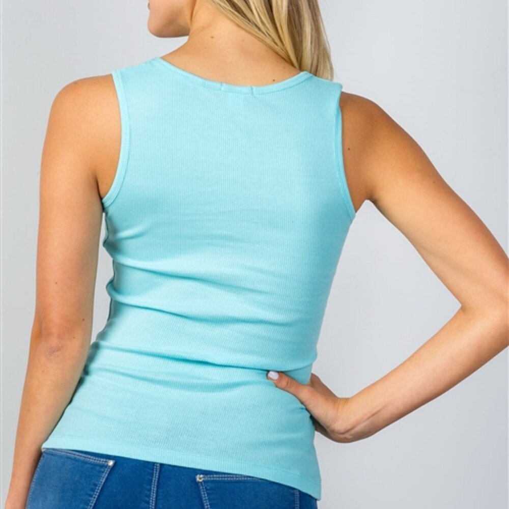 Women's Ribbed Tank Top - Picture 2 of 2